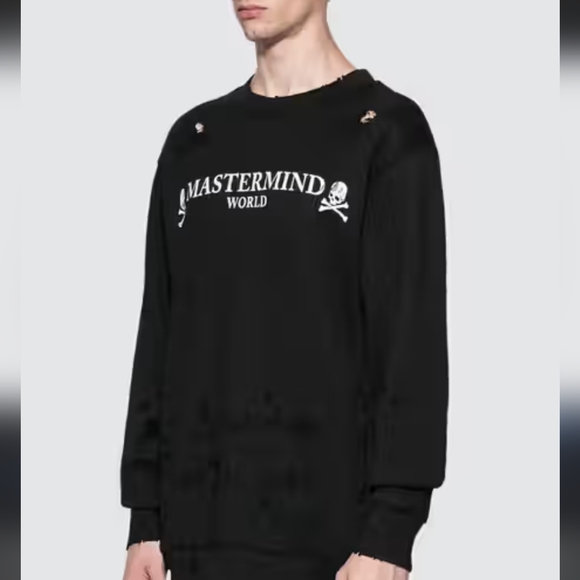 Mastermind World Distressed Skull 20th Sweater Shirt - Picture 12 of 12